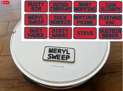 Give your Robot Vacuum or Mop a Name Label. For any make, Dreame, Roomba, iRobot ect. 12 Names
