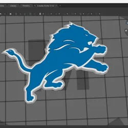 Home Decorations & Ornaments STL Descărcare - Detroit Lions Logo - Griggle3DPrinting