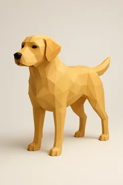 Labrador Retriever Low Poly 3D Model