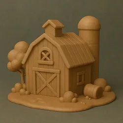 Low Poly Barn