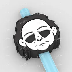 Other STL Download - Straw Topper Killer halloween 015915by TeoRk