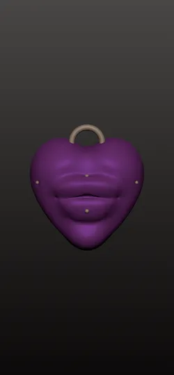 Pierced Lips Keychain
