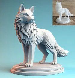Standing Wolf
