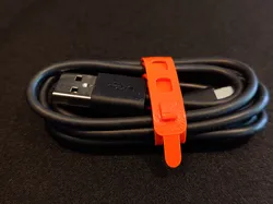 Stay-on Reusable Cable Tie in TPU. For USB, HDMI, DP, UTP and Power cables and more