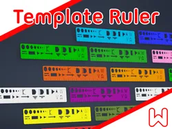 Template Ruler with Electrical Diagrams