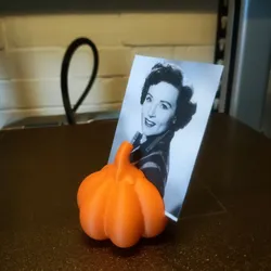 Calabaza decorativa con ranura para fotos