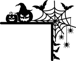 Nice Halloween door corner decoration