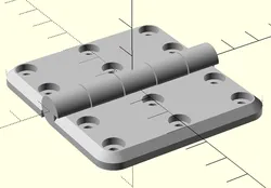 Parametric butt hinge with chamferable edge