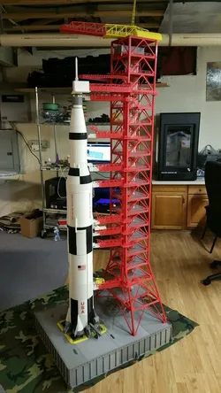 Saturn V Rocket and Gantry