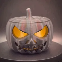 Scary Pumpkin Tealight Candle with Light Diffuser