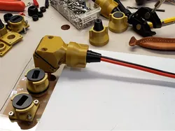 90 degree waterproof bulkhead power pole connector housing