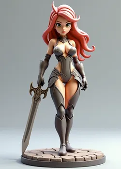 Anime-Style Female Warrior