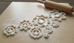 Cog shapes cookie cutter assortment