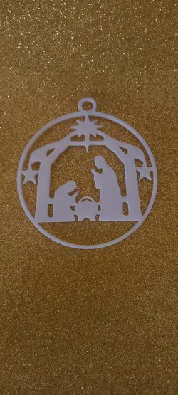 Enfeite de natal Sihueta presépio