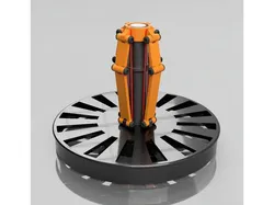Filament spool holder with bearing and automatic centering