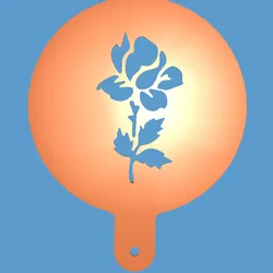 Free Home Decorations & Ornaments STL Download - Rose Coffee Stencilby Pacha5)