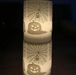 Halloween Pumpkin LED Tealight Shade – Stackable