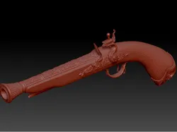 Skull flintlock pistol