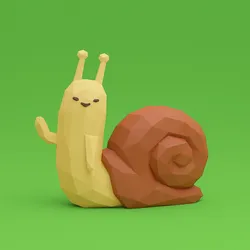 Adventure Time Snail – Low Poly 3D Model