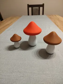 Autumn Mushroom Decoration – Two-Part Printable Model