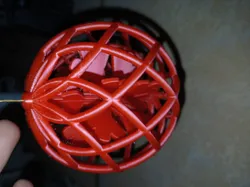 Christmas tree ball containing a snowflake