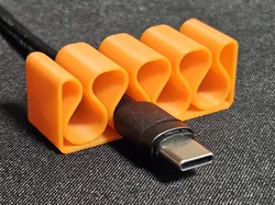 Parametric Universal Cable Holder (Vase Mode, Fast Print)