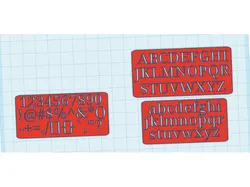 Stencil Cards (Letters/Numbers/Symbols)