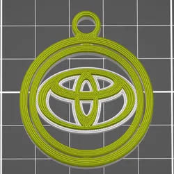 Toyota logo keychain gyro rotative.