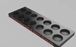 1/2 Inch Drive Combined SAE and Metric Socket Organizer
