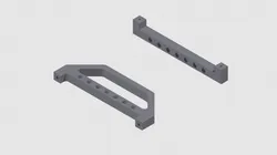 3D printable rack - Handles and Footer for Printable Skadis Mount