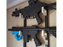 Airsoft display bracket for rail shelf system
