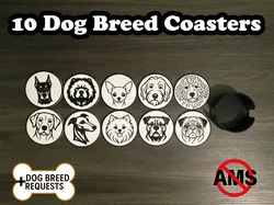 Customizable Dog Breed Coasters – NO AMS Needed