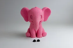 Knitted Elephant - Cute Animals