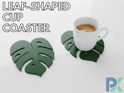 leaf-shaped cup coaster