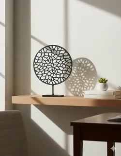 Organic Lattice Disc Decorative Stand