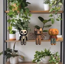 Spooky friends pots for succulents