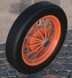 1931 Ford Model A wheel and tire - 1/3 scale