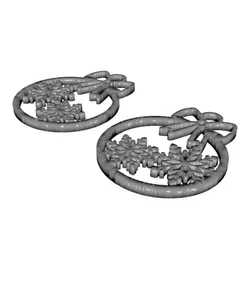 Christmas Ornament Earring 11.stl