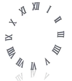 Clock Numbers Roman V