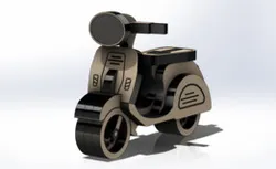 CNC LASER CUTTER AND 3D Printed Motorcycle Model Kit 3D print model