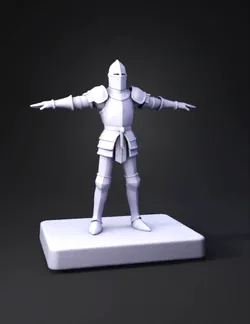 Create a playing piece for a game 22mmx22mm base Medieval knight w