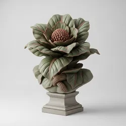 Decorative Captus Plant with Pedestal for 3D PRINTING