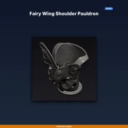 Fairy Wing Shoulder Pauldron - STL File for 3D Printing