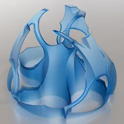 "Frozen Fire" abstract art sculpture