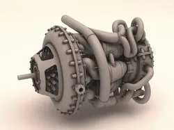 Jet engine 3D model
