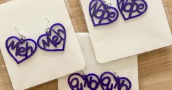 Negative earrings set