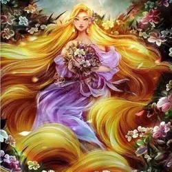 Sculptures & Artworks STL Download - Rapunzel in a Flower Gardenby Supermomma_04