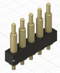 Spring Loaded Pogo Pin Connector Single Row 2.54MM Pitch