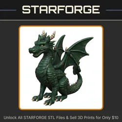 28mm DND Noble Dragonborn Guardian Defender Fantasy Mini StarForge Kits 3D Print STL File