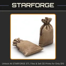 28mm DND Pouch and Sack Terrain Collection StarForge Kits 3D Print STL File